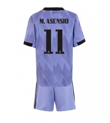 Real Madrid Marco Asensio #11 Bortedraktsett Barn 2022-23 Kortermet (+ Korte bukser)